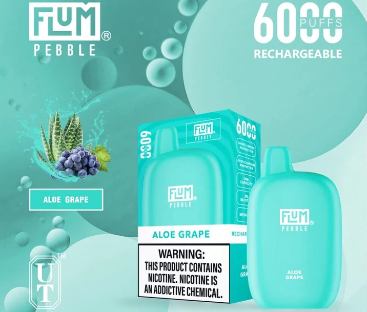 FLUM PEBBLE 6000 Puffs Vape - alo&euml; druif: Een verfrissende revolutie in de Nederlandse vape-wereld